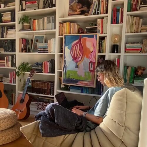 library set up without and books