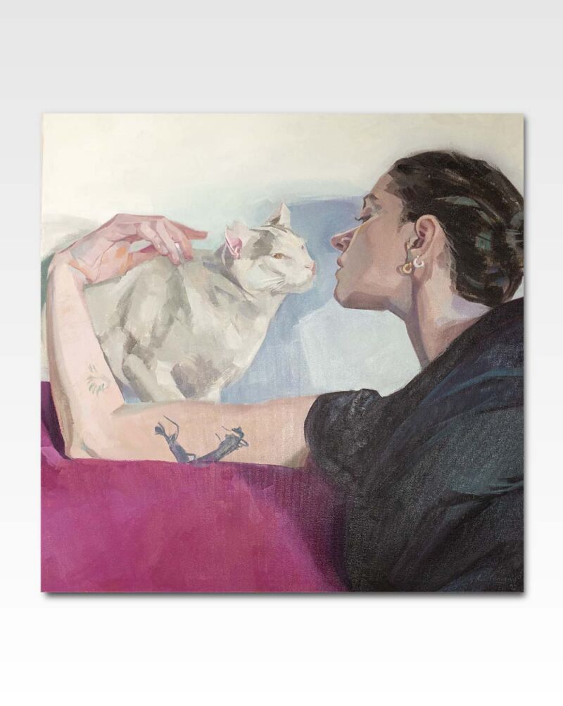 Rocio and the cat- Limited Edition Print by Camila O'gorman