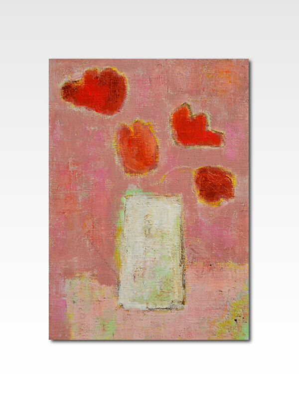 red tulips by japanese artist Takashi Yasuoka