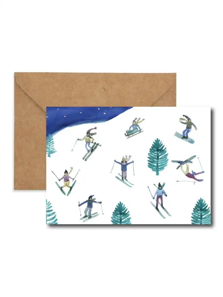 Ski slopes for christmas holiday